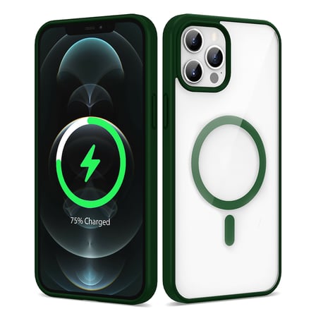 İphone 12 Pro Max Kılıf Kenarlar İ̇Nce Arka Kısım Mage Kamera Yükseltili Silikon Novatech