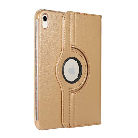 iPad 11.Nesil 2025 ​MKST Dönebilen Standlı Kılıf - Gold