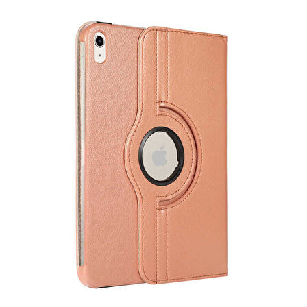 iPad 11.Nesil 2025 ​MKST Dönebilen Standlı Kılıf - Rose Gold
