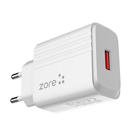 Beyaz Play Serisi PL1 Type-C 2in1 Seyahat Şarj Aleti 12W-Zore