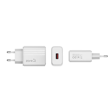 Beyaz Play Serisi PL1 Type-C 2in1 Seyahat Şarj Aleti 12W-Zore