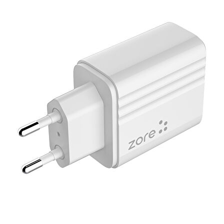 Beyaz Play Serisi PL2 Type-C to Lightning 2in1 PD Seyahat Şarj Aleti 20W-Zore