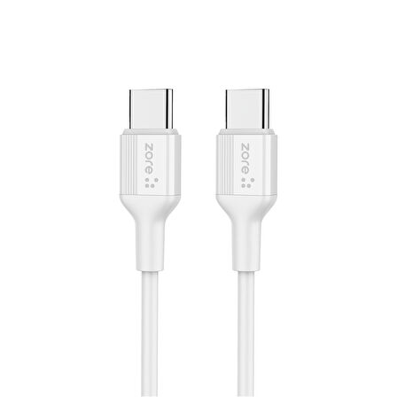 Beyaz Play Serisi PL3 Type-C to Type-C 2in1 PD Seyahat Şarj Aleti 20W-Zore