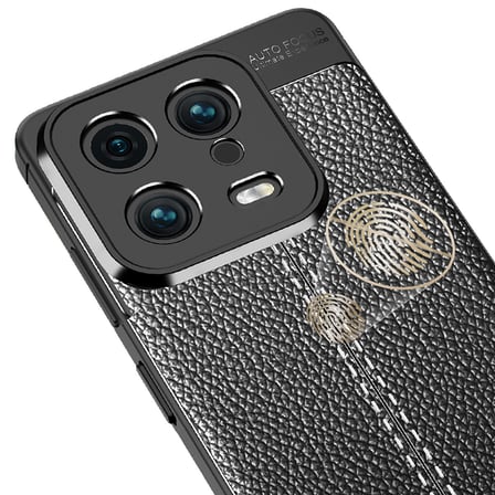 Xiaomi Mi 13 Kılıf Deri Görünümlü Silikon Kamera Korumalı Üstün Koruma Alan Tech