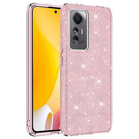 Xiaomi Xiaomi 12 Lite Kılıf Zore Shining Silikon-Pembe