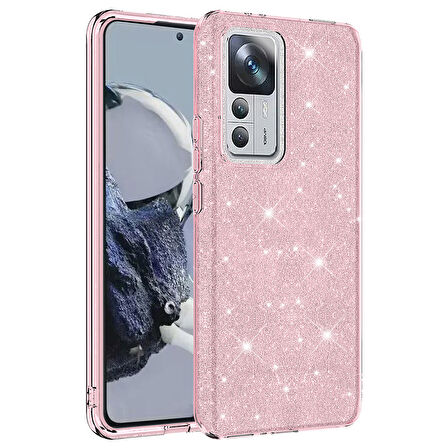 Xiaomi Mi 12T Kılıf Zore Shining Silikon-Pembe