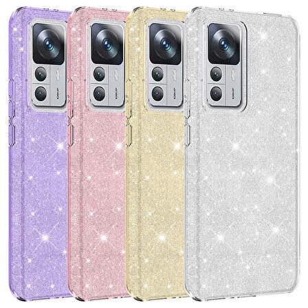 Xiaomi Mi 12T Kılıf Zore Shining Silikon-Gümüş