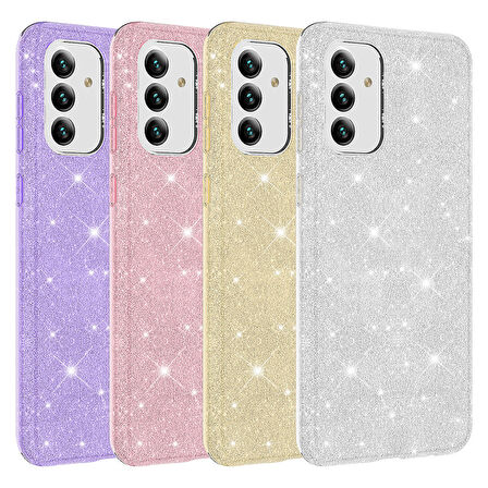 Galaxy A04S Uyumlu Zore Shining Silikon-Pembe