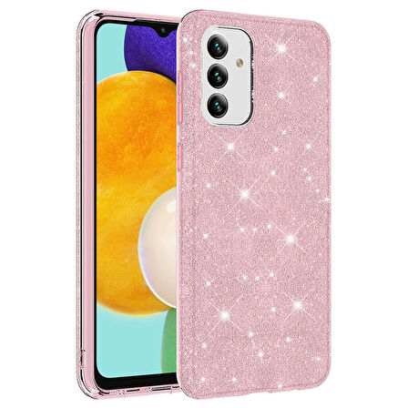 Galaxy A13 5G Uyumlu Zore Shining Silikon-Pembe