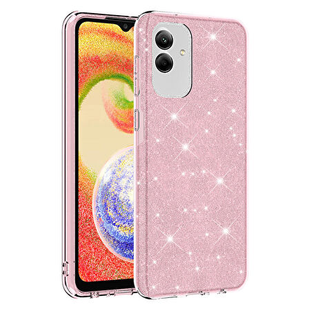 Galaxy A04 Uyumlu Zore Shining Silikon-Pembe