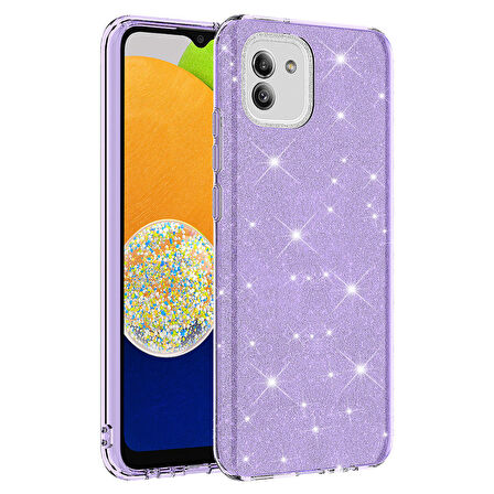 Galaxy A03 Uyumlu Zore Shining Silikon-Mor