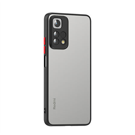 Xiaomi Redmi Note 11 Pro 5G Kılıf Zore Hux Kapak-Siyah