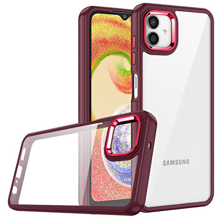 Galaxy A04E Uyumlu Zore Flora Kapak-Kırmızı
