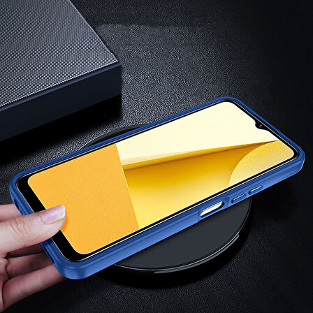Vivo Y16 Kılıf Zore Flora Kapak-Lacivert