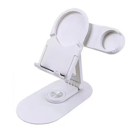 Lexroo SX08 Mag Safe Şarj Bölmeli Telefon - Akıllı Saat Standı - Beyaz