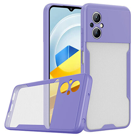 Xiaomi Poco M5 Kılıf Zore Parfe Kapak-Mor