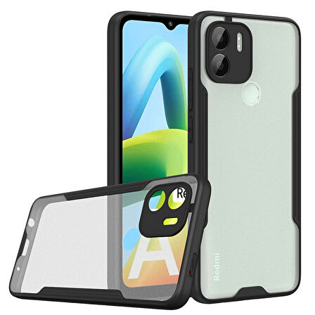 Xiaomi Redmi A1 Kılıf Zore Parfe Kapak-Siyah