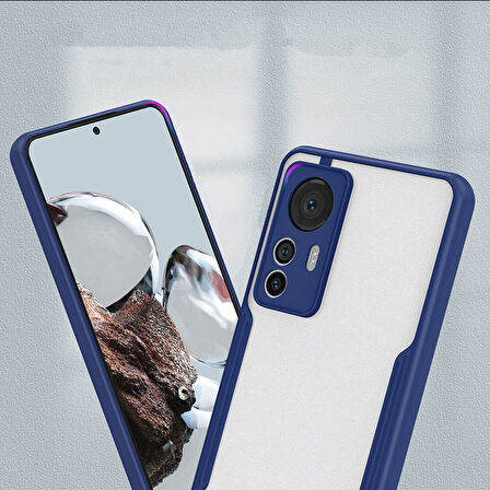 Xiaomi Mi 12T Kılıf Zore Parfe Kapak-Lacivert