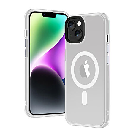 Vendas iPhone 14 Uyumlu ( iPhone 14 ) Hibrit Serisi Wireless Şarj Özellikli Magic Magsafe Kılıf