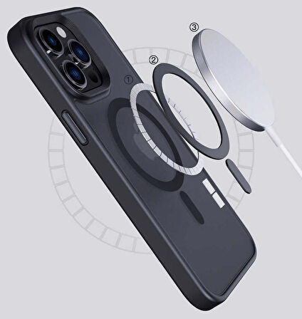 iPhone 14 Pro Wireless Şarj Özellikli Hibrit Magsafe kılıf