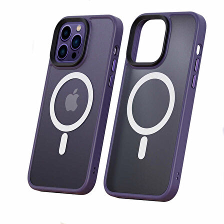 iPhone 14 Pro Max  Wireless Şarj Özellikli Hibrit Magsafe kılıf