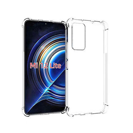 Xiaomi Xiaomi 12 Lite Kılıf Zore Nitro Anti Shock Silikon-Renksiz