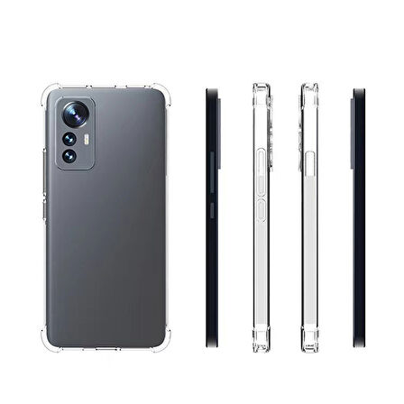 Xiaomi Xiaomi 12 Lite Kılıf Zore Nitro Anti Shock Silikon-Renksiz