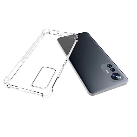 Xiaomi Xiaomi 12 Lite Kılıf Zore Nitro Anti Shock Silikon-Renksiz