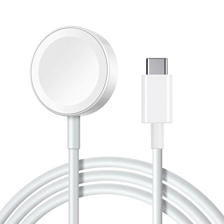 Beyaz Apple Watch Type-C Şarj Kablosu-Zore