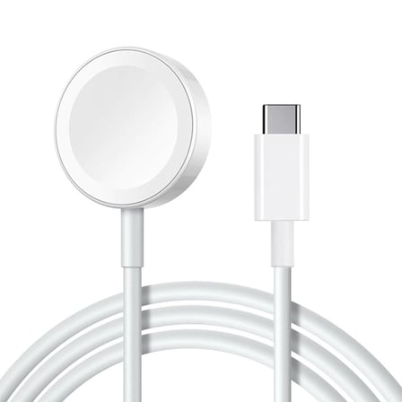 Beyaz Apple Watch Type-C Şarj Kablosu-Zore