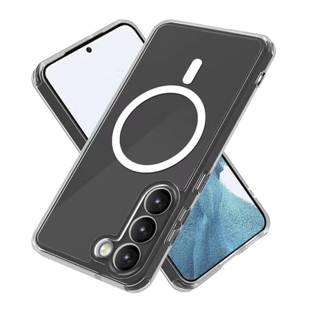 Galaxy S23 Plus Kılıf Kalın Silikon MagSafe Kamera Yükseltili Şeffaf Ottonova