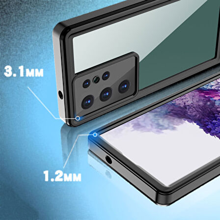 Galaxy S23 Ultra Uyumlu 1-1 Su Geçirmez Uyumlu-Siyah