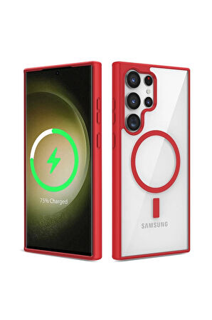 Galaxy S22 Ultra Kılıf Magsafe Wireless Şarj Özellikli Silikon Zore Ege Kapak