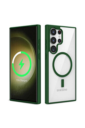 Galaxy S22 Ultra Kılıf Magsafe Wireless Şarj Özellikli Silikon Zore Ege Kapak