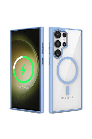 Galaxy S22 Ultra Kılıf Magsafe Wireless Şarj Özellikli Silikon Zore Ege Kapak