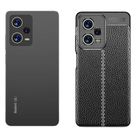 Xiaomi Redmi Note 12 5G Kılıf Deri Görünümlü Silikon Kamera Korumalı Üstün Koruma Novatech
