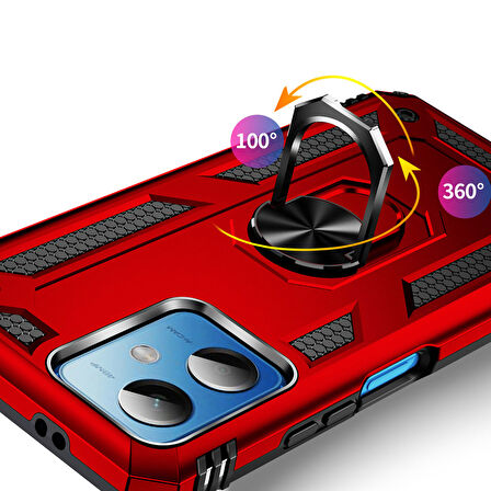 Xiaomi Redmi Note 12 5G Kılıf Zore Vega Kapak-Siyah