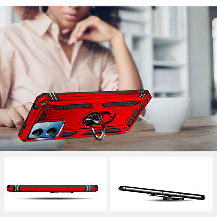 Xiaomi Redmi Note 12 5G Kılıf Zore Vega Kapak-Kırmızı