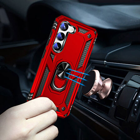 Galaxy S23 Uyumlu Zore Vega Kılıf-Kırmızı