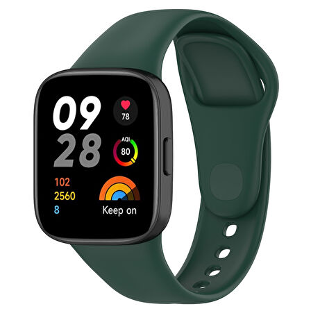 Xiaomi Redmi Watch 3 Uyumlu KRD-81 Uyumlu Zore Kordon-Koyu Yeşil