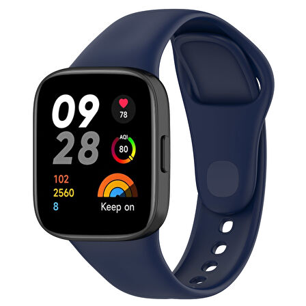 Xiaomi Redmi Watch 3 Uyumlu KRD-81 Uyumlu Zore Kordon-Lacivert