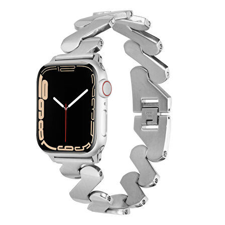 ​​​Watch Ultra 49mm Kordon Uyumlu KRD-80 Metal Strap Kayış CLO- Gold