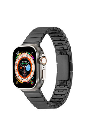 Apple Watch 44mm Uyumlu Krd-82 Metal Kordon Rose Gold