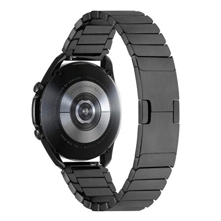 Xiaomi Amazfit Pace Uyumlu KRD-82 22mm Metal Zore Kordon-Siyah