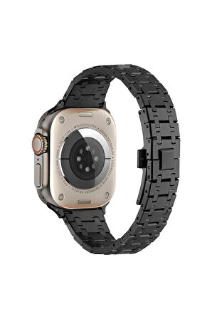 Apple Watch Ultra 49mm Uyumlu Krd-83 Metal Kordon-gümüş