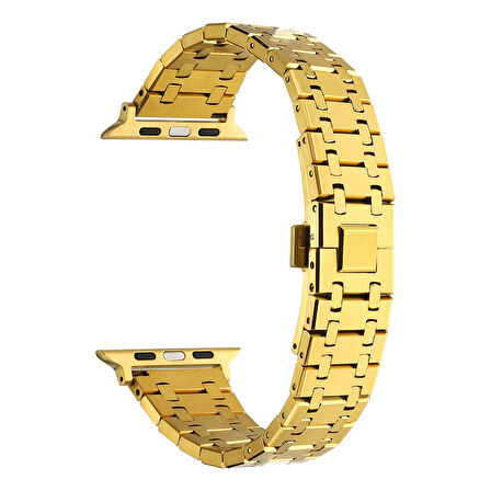 Watch 38mm Uyumlu KRD-83 Metal Zore Kordon-Gold