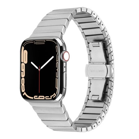 ​​​Watch 40mm Kordon Uyumlu KRD-79 Metal Strap Kayış CLO- Gümüş