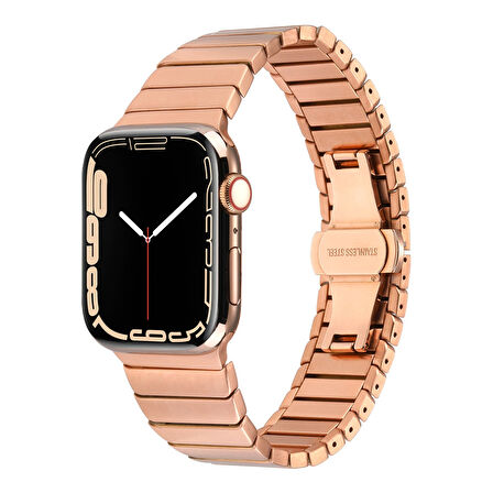 ​​​Watch 44mm Kordon Uyumlu KRD-79 Metal Strap Kayış CLO- Gümüş