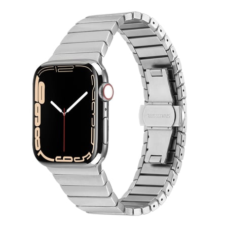 ​​​Watch 7 45mm Kordon Uyumlu KRD-79 Metal Strap Kayış CLO- Gümüş