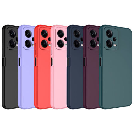 Xiaomi Redmi Note 12 5G Kılıf Zore Mara Lansman Kapak-Koyu Yeşil